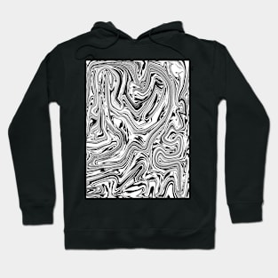 Abstract Black Strain Pattern Hoodie